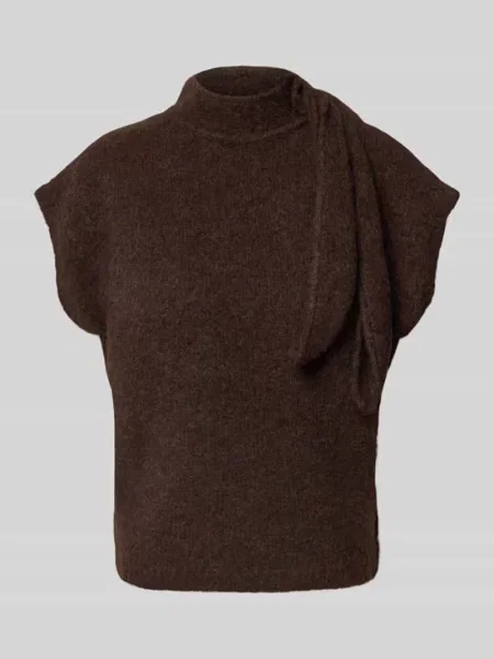 T-shirt o kroju regular fit z dodatkiem wełny model Cassi' Topshop