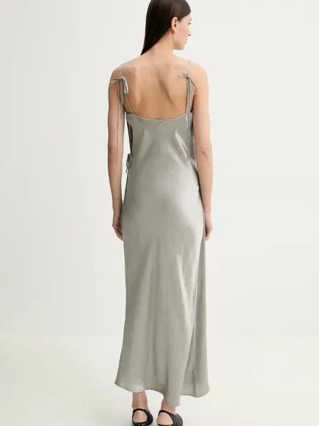 Сукня Herskind Sanderson midi облягаюча сірий