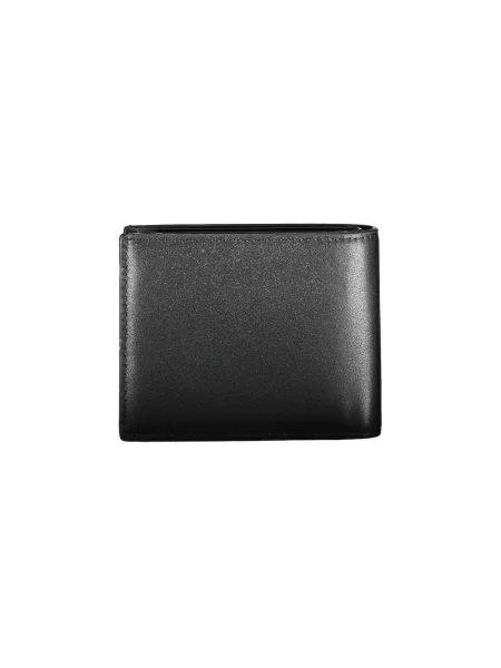 Lniany portfel Calvin Klein czarny