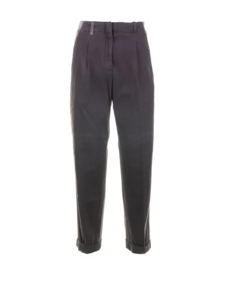 Pantaloni Peserico plisate maro