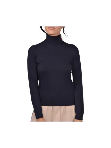 Sweter z golfem Gran Sasso do golfa niebieski