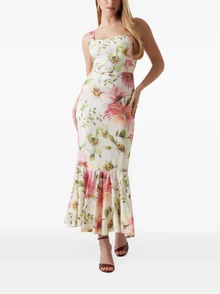 Rochie Guess cu model floral cu imagine alb