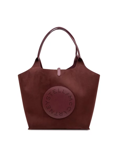Shopperka Stella Mccartney z logo dwustronna brązowa