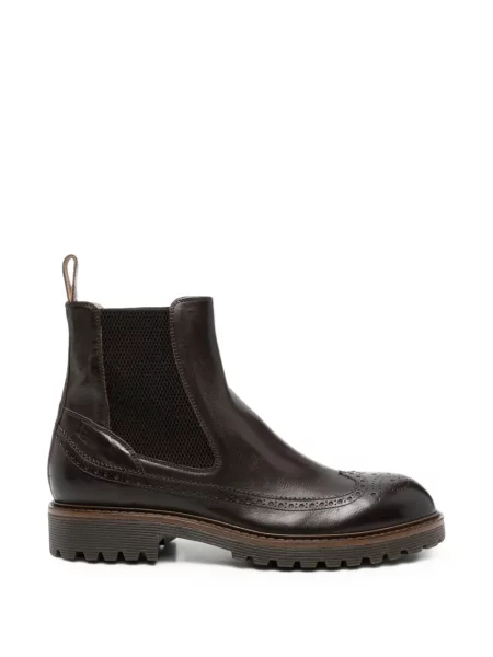 Brogues Eleventy din piele maro
