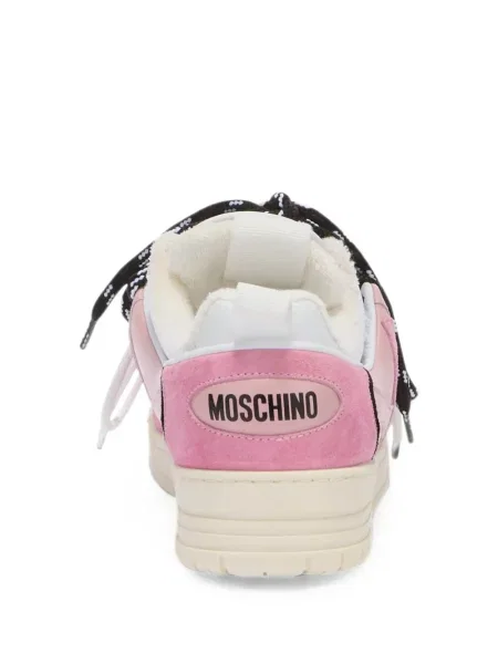 Sneakerși Moschino cu autograf roz