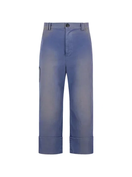 Pantaloni Namacheko din piele albastru