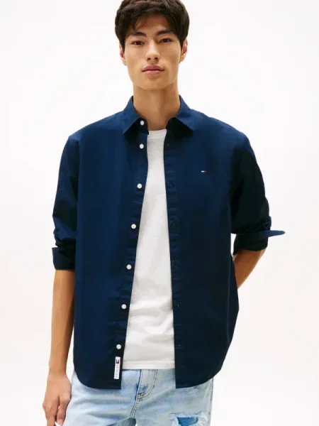 Tommy Jeans Cămașă Bleumarin