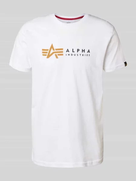 T-shirt z nadrukiem z logo Alpha Industries biała