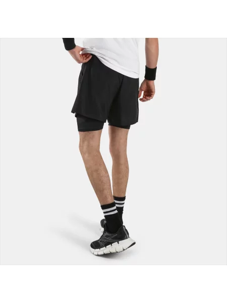 Reebok Atletyczne spodenki 2 w 1 male Black Size: czarne