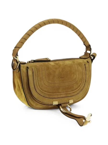 Geantă Chloé din piele de căprioară albastru