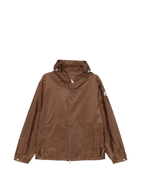 Geacă Moncler cu glugă maro