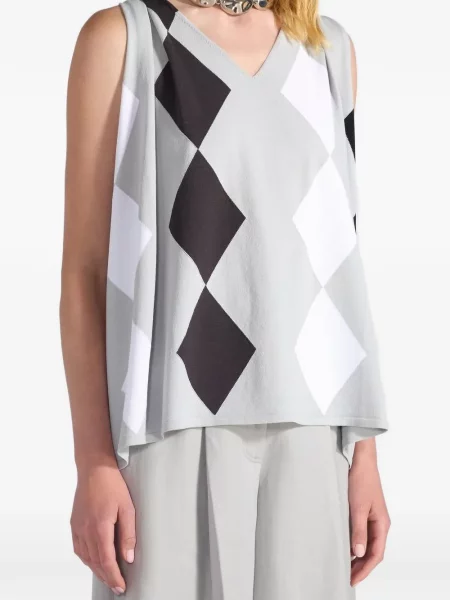 Diamant top Liviana Conti cu decolteu în V gri