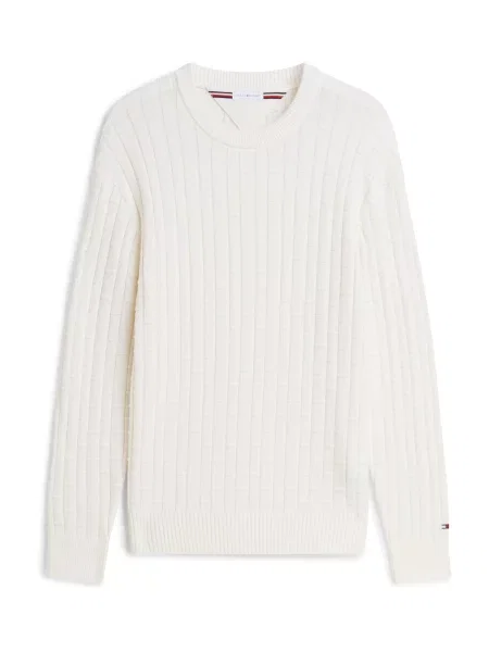 TOMMY HILFIGER Pulover alb murdar bej