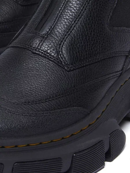 Кожаные ботинки челси Dr. Martens на платформе черные