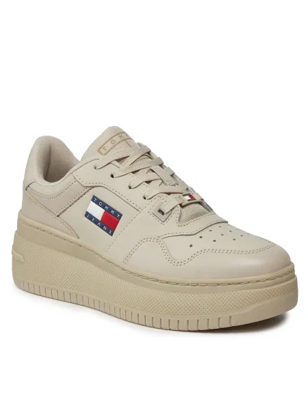 Маратонки Tommy Jeans TJW RETRO BASKET FLATFORM ESS бежово