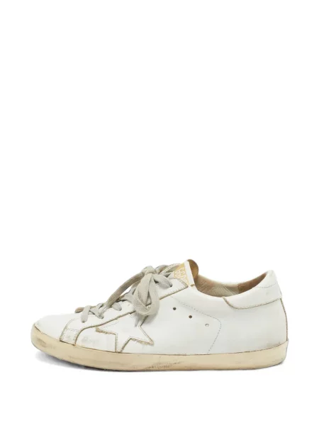 Sneakerși Golden Goose May cu șireturi din dantelă alb