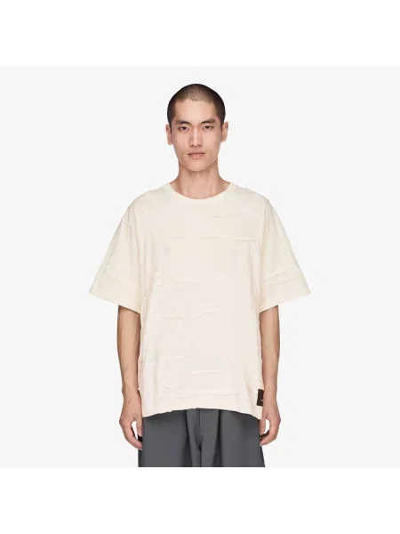 Tricou Pleated Short Sleeve Tee Chalk White XS alb