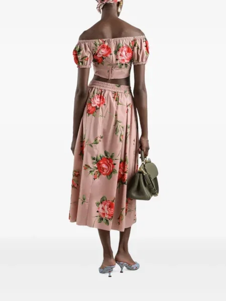 Top Dolce & Gabbana cu model floral roz
