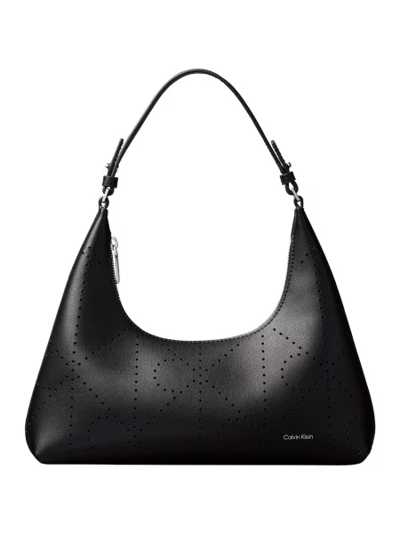 Calvin Klein Kabelka Emblem Aop Perfor Lthr Bag čierna
