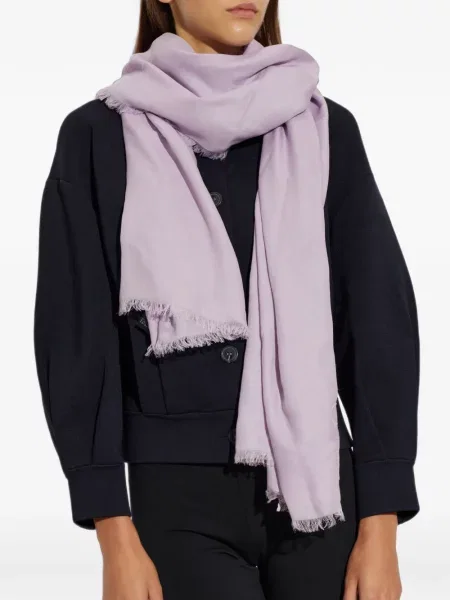 Fular Emporio Armani cu broderie violet