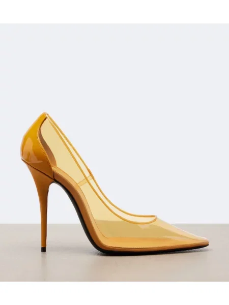 Pantofi cu toc Saint Laurent galben