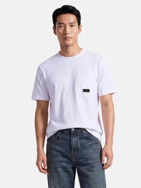 Футболка JACK & JONES FUSION BADGE POCKET TEE білий