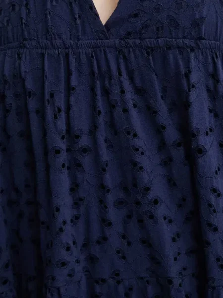 Rochie maxi Desigual cu crăpătură cu gât halter de costum albastru