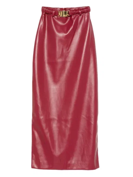 Spódnica midi Rowen Rose do kolan czerwona