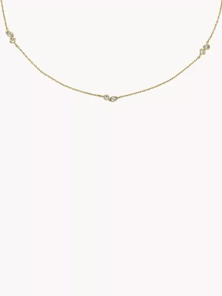 Ogrlica Fossil zlata