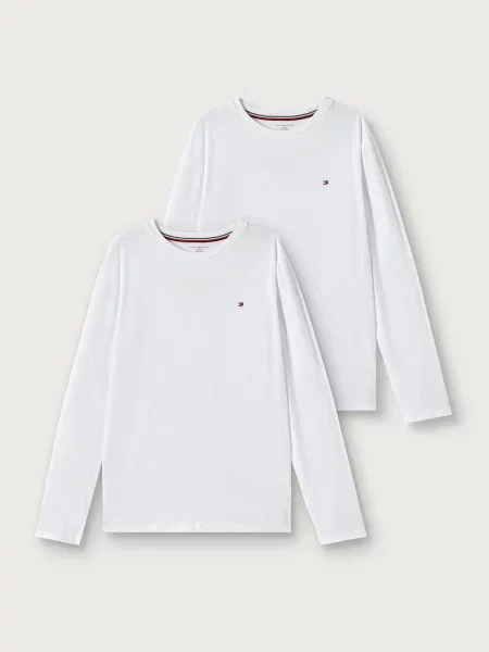 Tommy Hilfiger majica dugih rukava za djecu od pamuka bijela