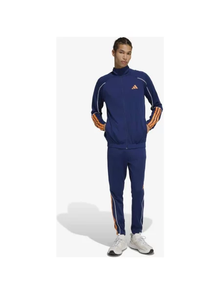 Dres adidas Stadium 3 paski pomarańczowy S niebieski