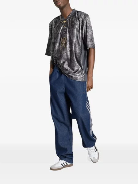 Tricou Adidas din jerseu gri