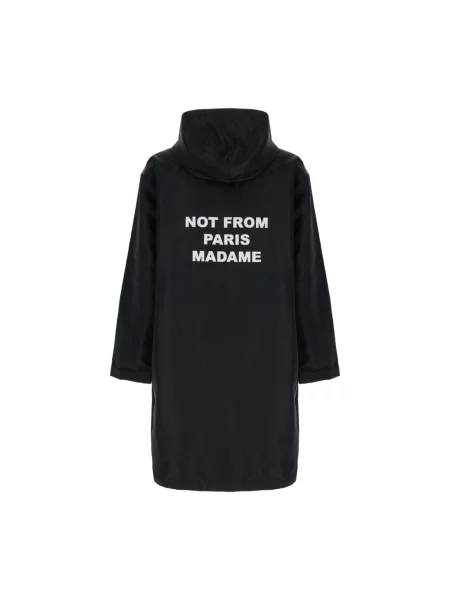 Parka Drole De Monsieur z logo czarna