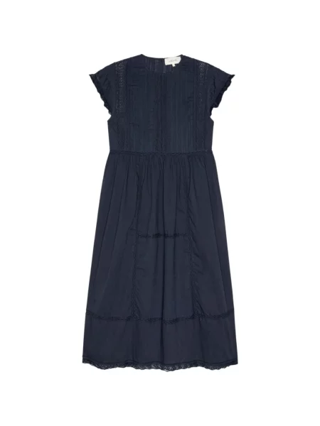 Rochie midi The Great din dantelă albastru