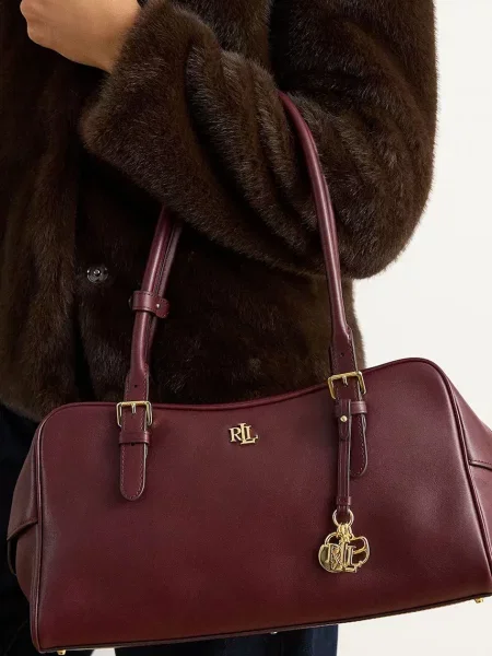 Кожаная сумка-багет Lauren Ralph Lauren