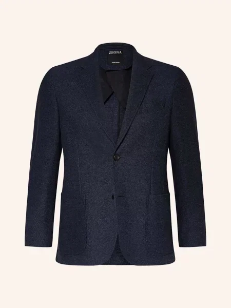 Zegna Žerzejové Sako Regular Fit tmavě modrá