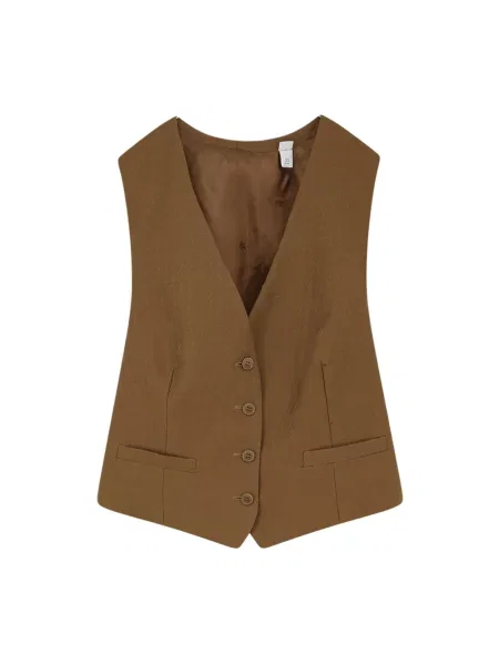 Kamizelka Burberry wełniana brązowa