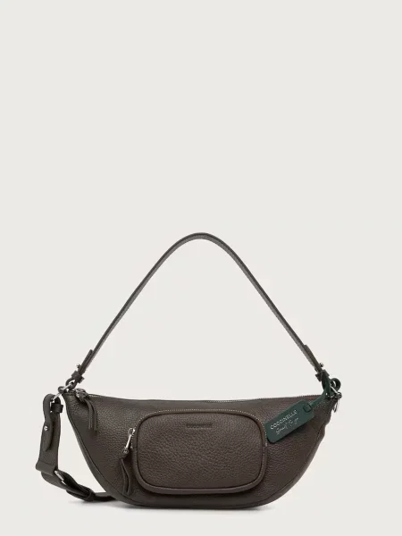 Coccinelle geantă crossbody pentru femei din piele verde