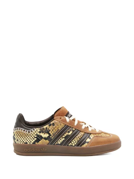 Geacă Adidas cu broderie cu model piele de șarpe maro