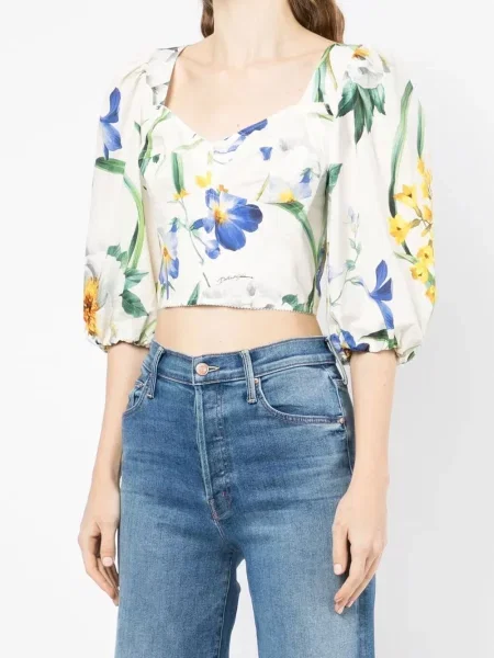 Květinová oříznuté halenka Dolce & Gabbana s potiskem