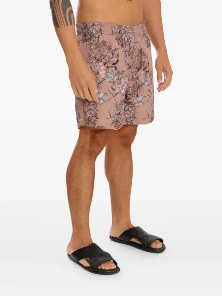 Květinový spodní díl plavek Amir Slama s potiskem hnědý
