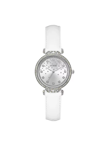 Lniany zegarek Guess szary
