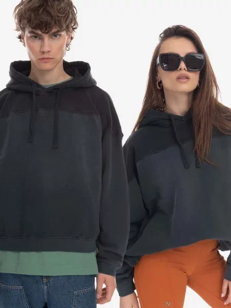 Mikina Guess USA Two Tone Hoodie černá