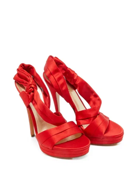 Sandale Casadei cu funde slingback roșu
