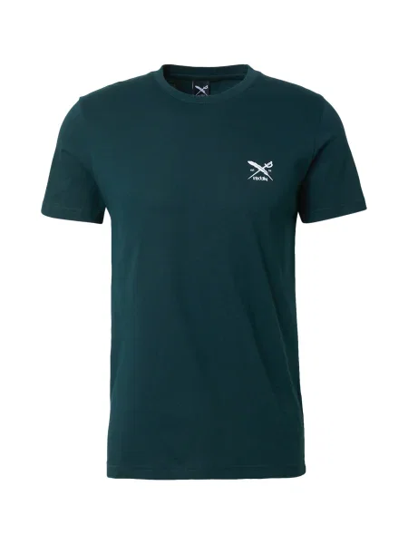 Iriedaily Majica Chestflag tamno zelena bijela