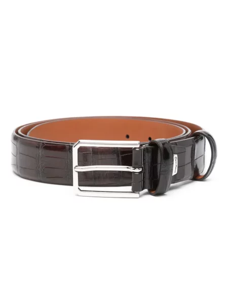 Curea Santoni din piele negru