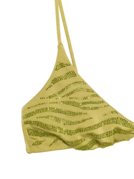 Bikini Mc2 Saint Barth cu paiete cu model zebră verde
