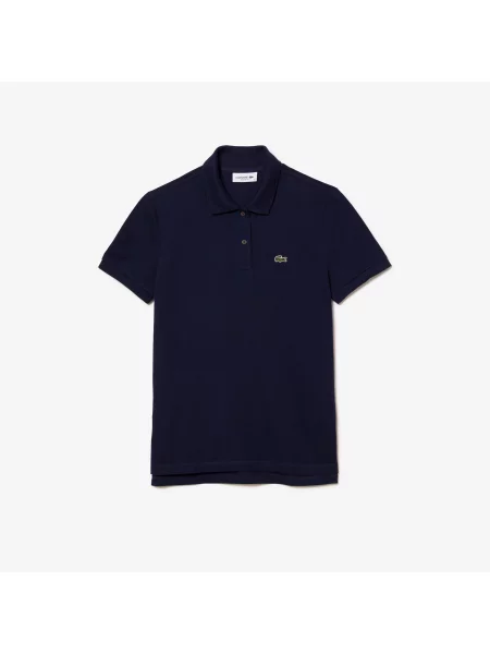 Lacoste Miękka Koszulka Polo Regular Fit Z Petit Piqué granatowa