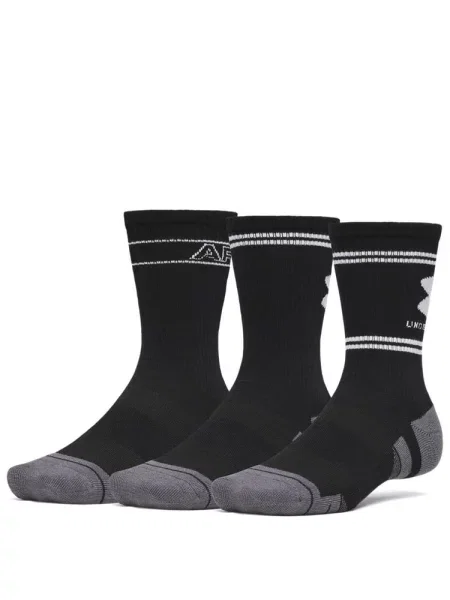 Under Armour UA Performance Tech Crew skarpety sportowe uniseks 3 pary L czarne
