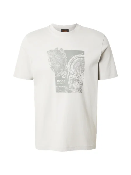 BOSS Tricou Te_Imprint deschis gri